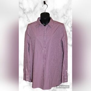 LANDS End Red Plaid Tunic